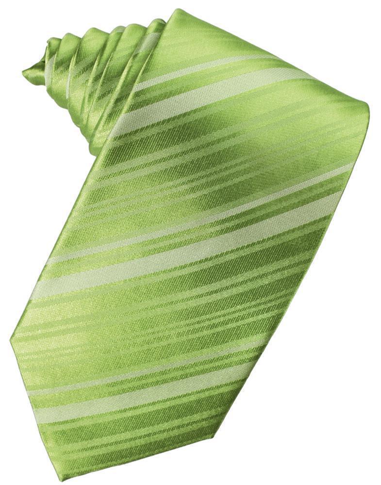 Striped Satin Necktie Self Tie-12