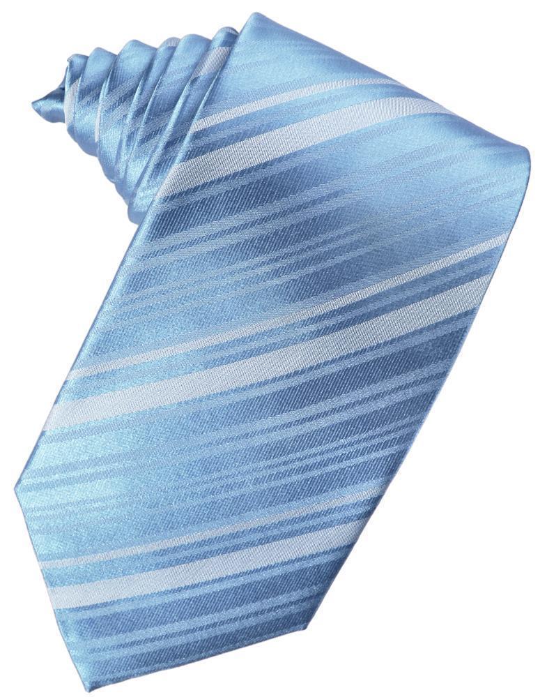 Striped Satin Necktie Self Tie-16
