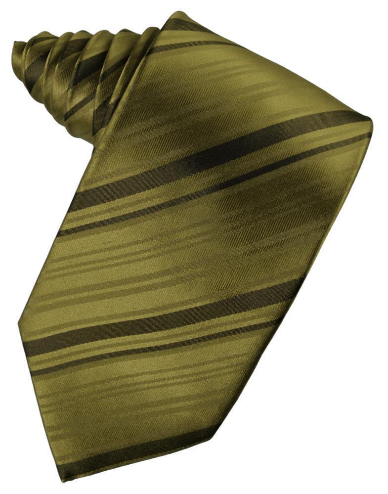 Striped Satin Necktie Self Tie-17