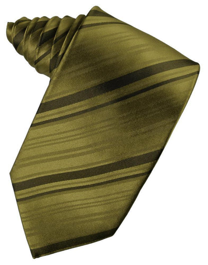 Striped Satin Necktie Self Tie-17