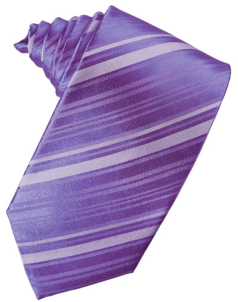 Striped Satin Necktie Self Tie-18