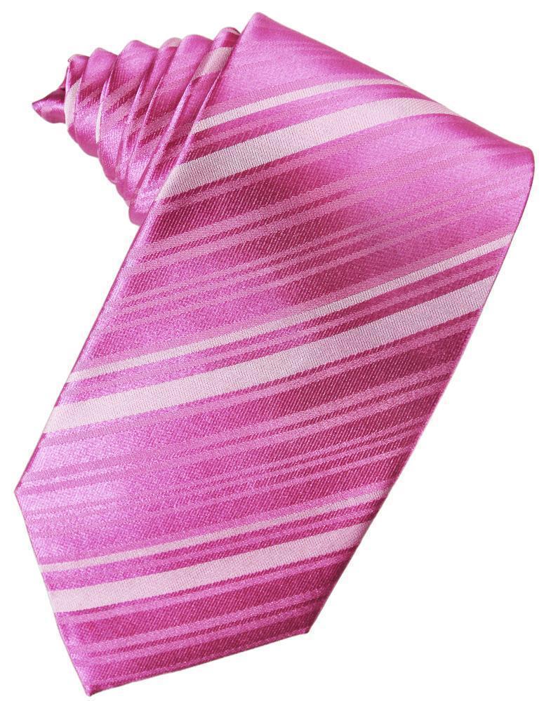 Striped Satin Necktie Self Tie-19