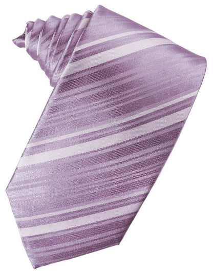 Striped Satin Necktie Self Tie-23