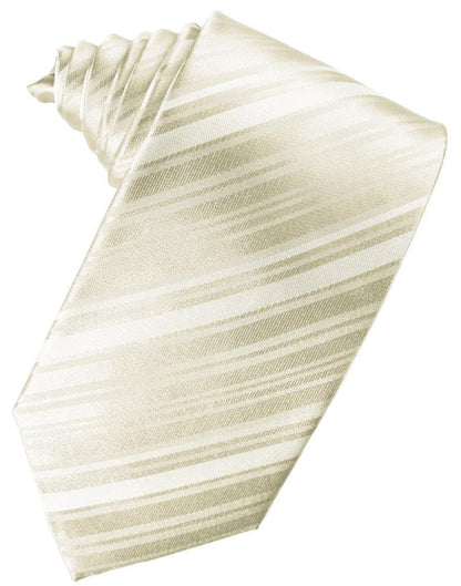 Striped Satin Necktie Self Tie-26