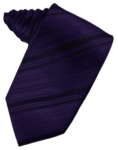 Striped Satin Necktie Self Tie-29