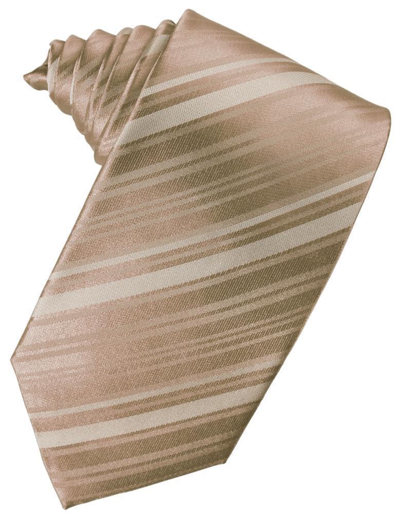Striped Satin Necktie Self Tie-30