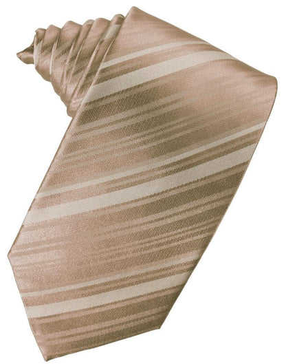Striped Satin Necktie Self Tie-30