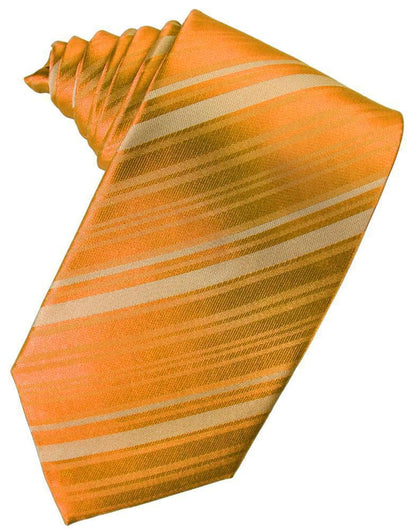 Striped Satin Necktie Self Tie-34
