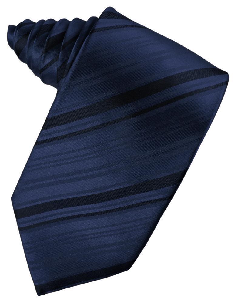 Striped Satin Necktie Self Tie-35