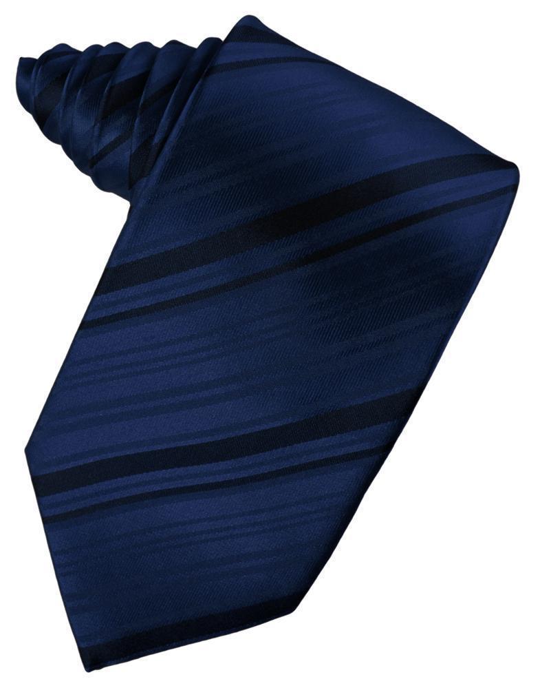 Striped Satin Necktie Self Tie-42