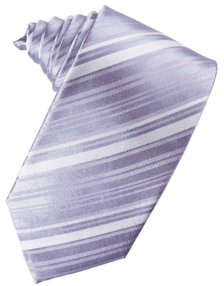 Striped Satin Necktie Self Tie-43