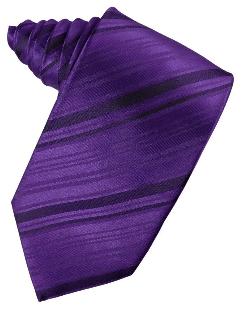 Striped Satin Necktie Self Tie-49