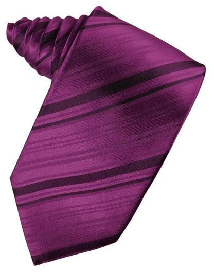 Striped Satin Necktie Self Tie-53