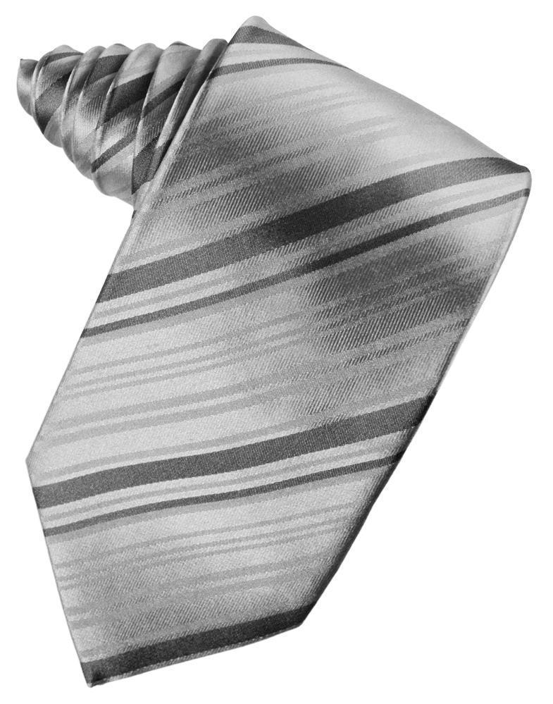 Striped Satin Necktie Self Tie-55