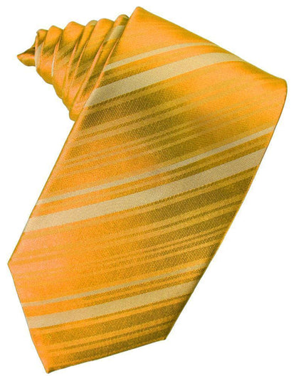 Striped Satin Necktie Self Tie-57