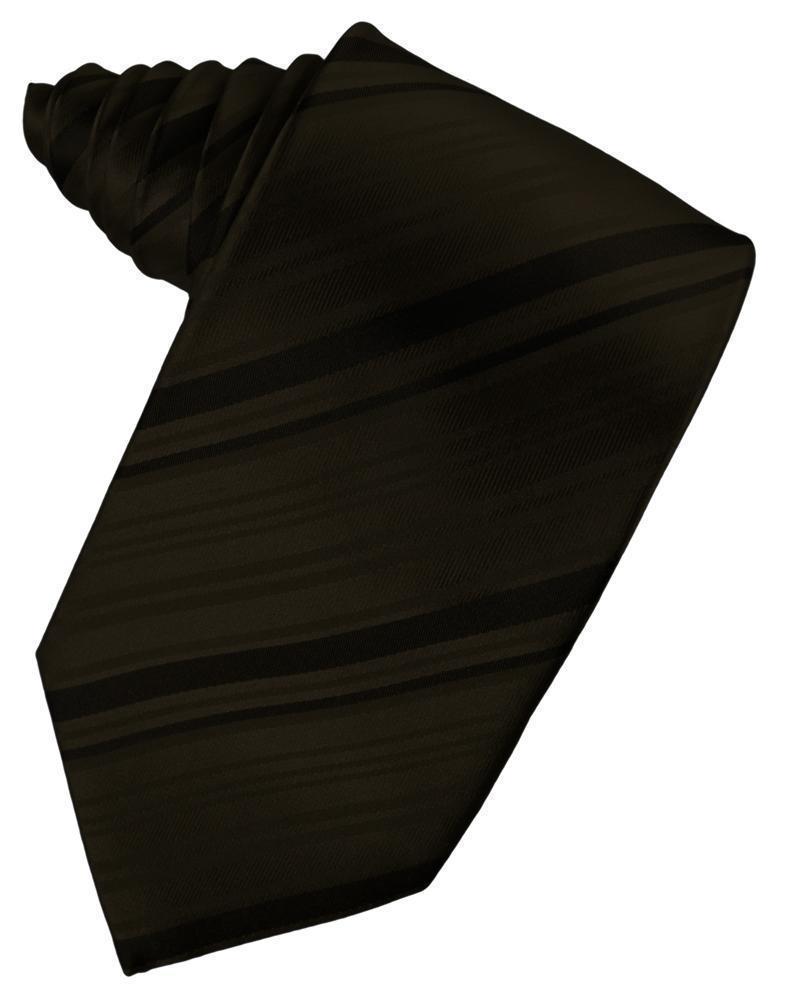 Striped Satin Necktie Self Tie-58