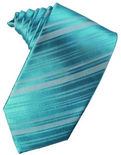 Striped Satin Necktie Self Tie-59