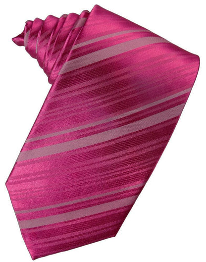 Striped Satin Necktie Self Tie-60