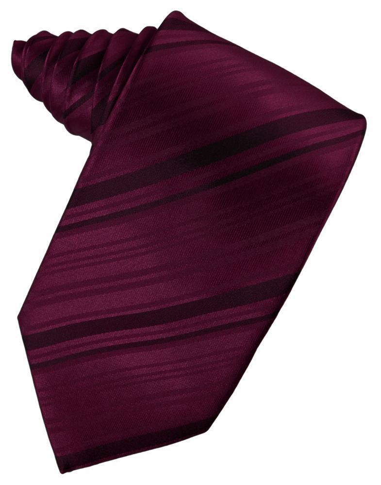 Striped Satin Necktie Self Tie-63