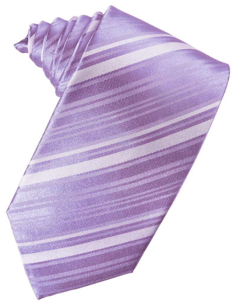 Striped Satin Necktie Self Tie-64