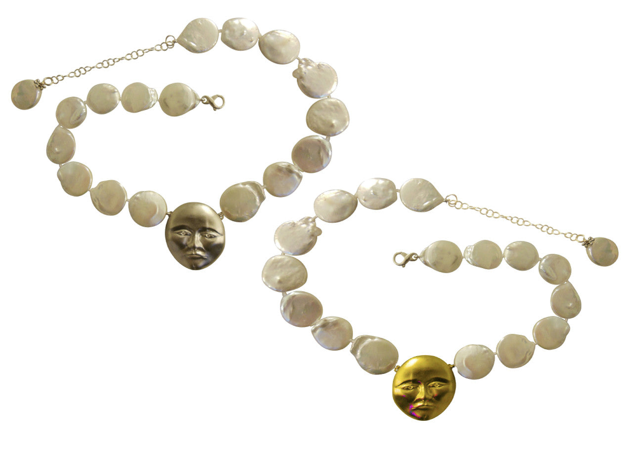 Someone to Watch Over Me-Face Earrings-Sterling silver, diamond eyes- Nickle Size