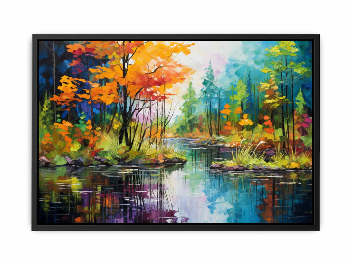 Rainbow Forest Art Canvas Art Print