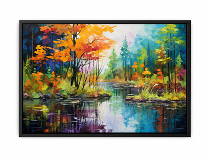 Rainbow Forest Art Canvas Art Print
