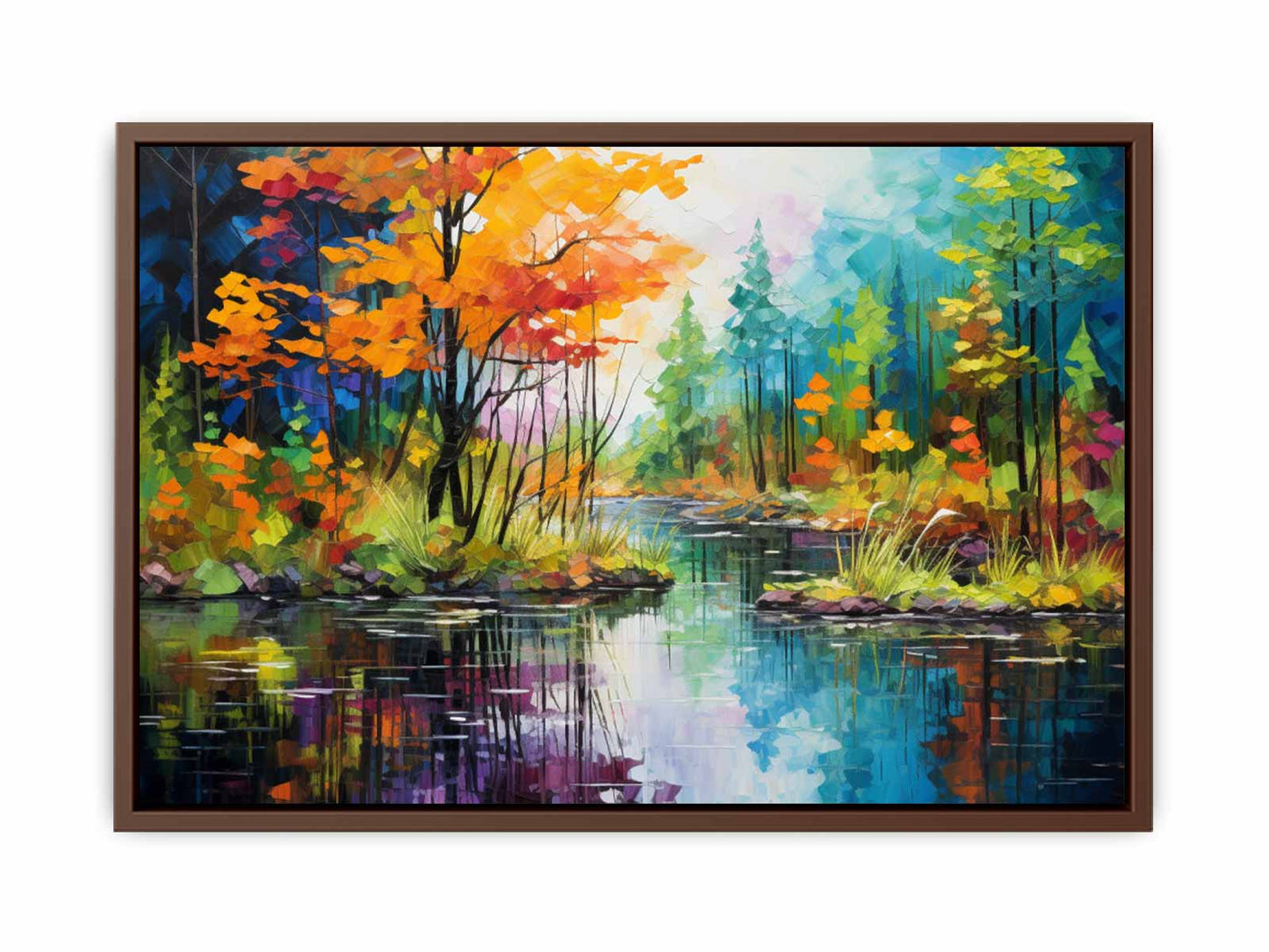 Rainbow Forest Art Canvas Art Print