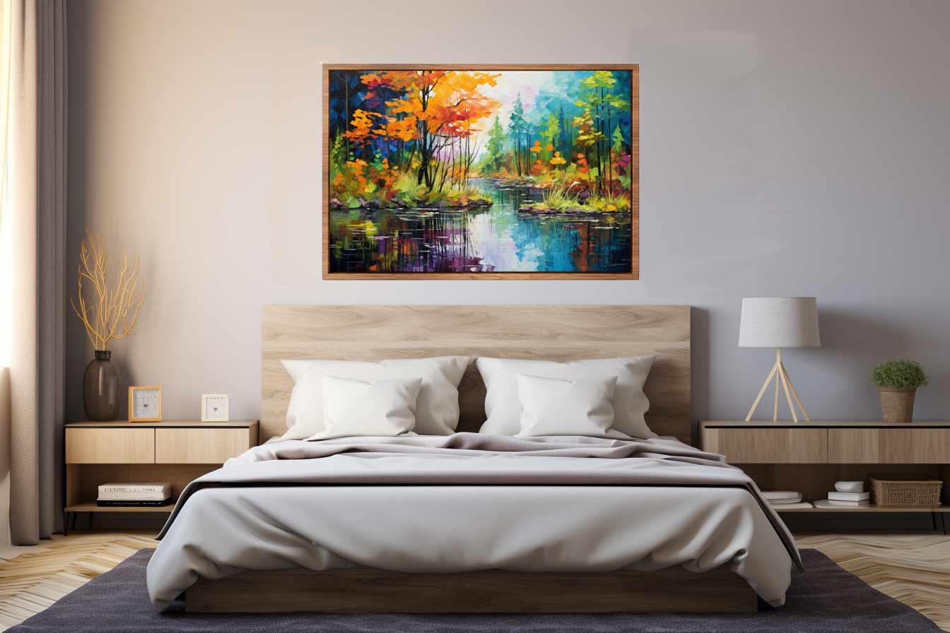 Rainbow Forest Art Canvas Art Print