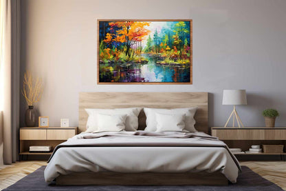 Rainbow Forest Art Canvas Art Print