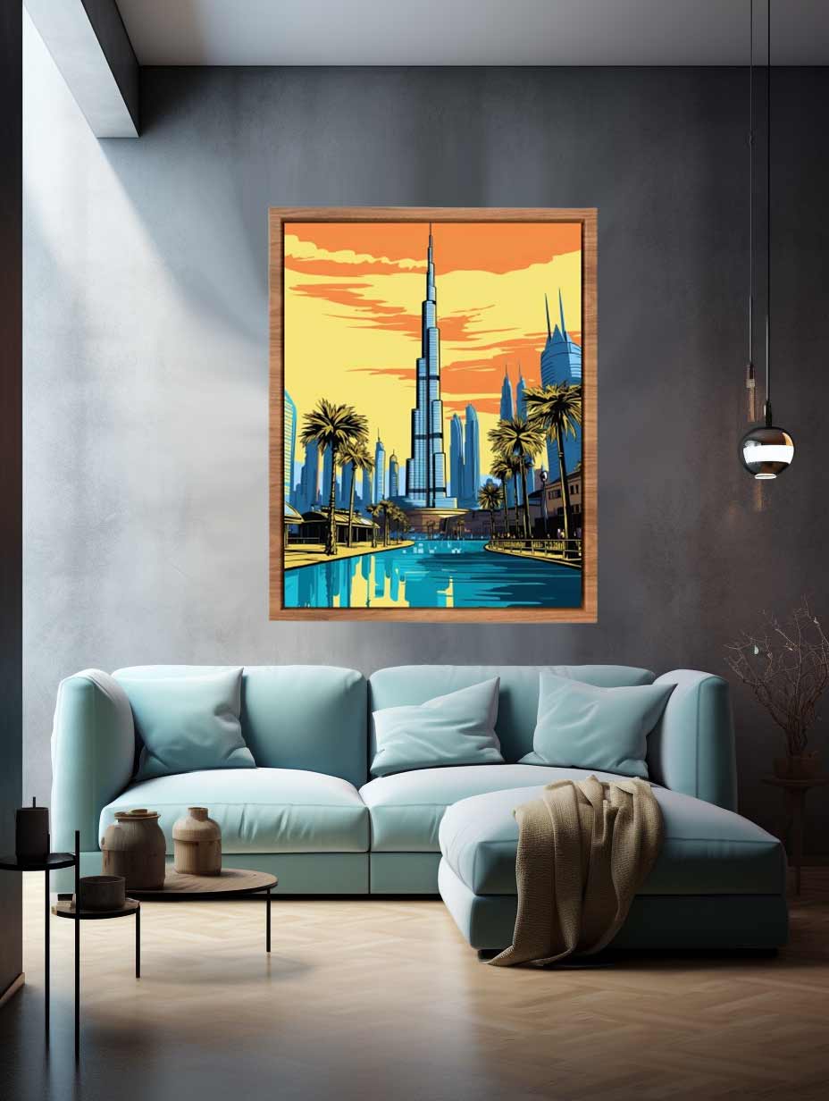 Burj Khalifa, Dubai Poster Canvas Art Print