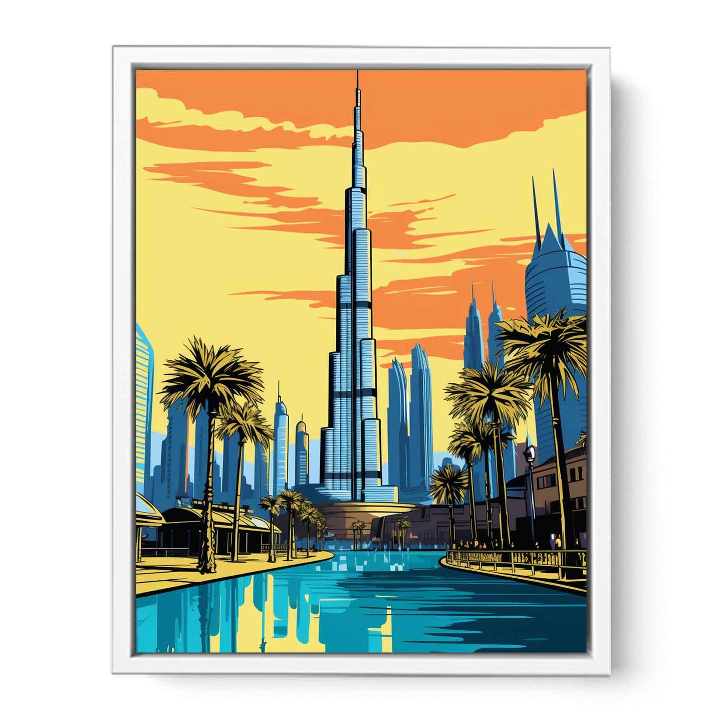 Burj Khalifa, Dubai Poster Canvas Art Print
