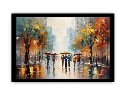 Colorful Umbrellas Art Canvas Art Print