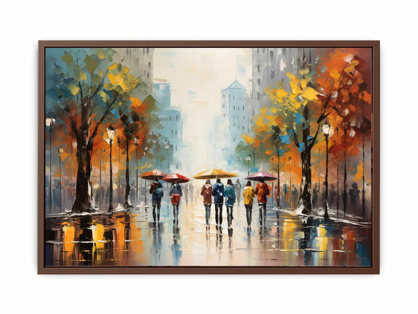 Colorful Umbrellas Art Canvas Art Print