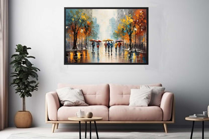 Colorful Umbrellas Art Canvas Art Print