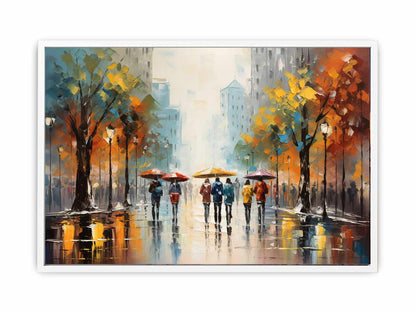 Colorful Umbrellas Art Canvas Art Print