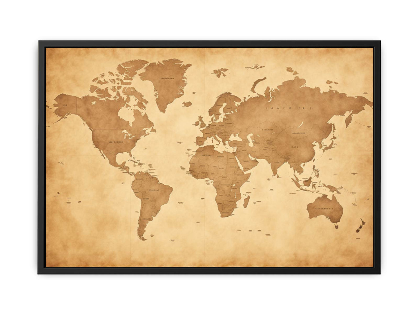 Antique World Map Canvas Art Print