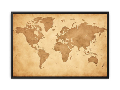 Antique World Map Canvas Art Print