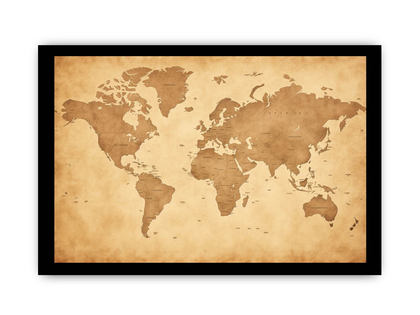 Antique World Map Canvas Art Print