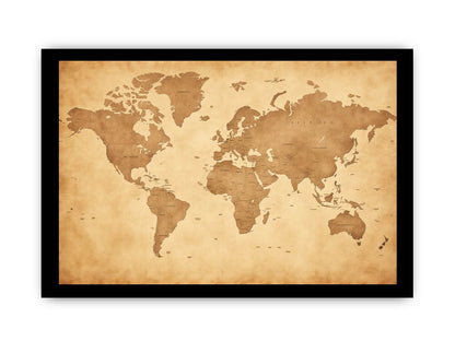 Antique World Map Canvas Art Print