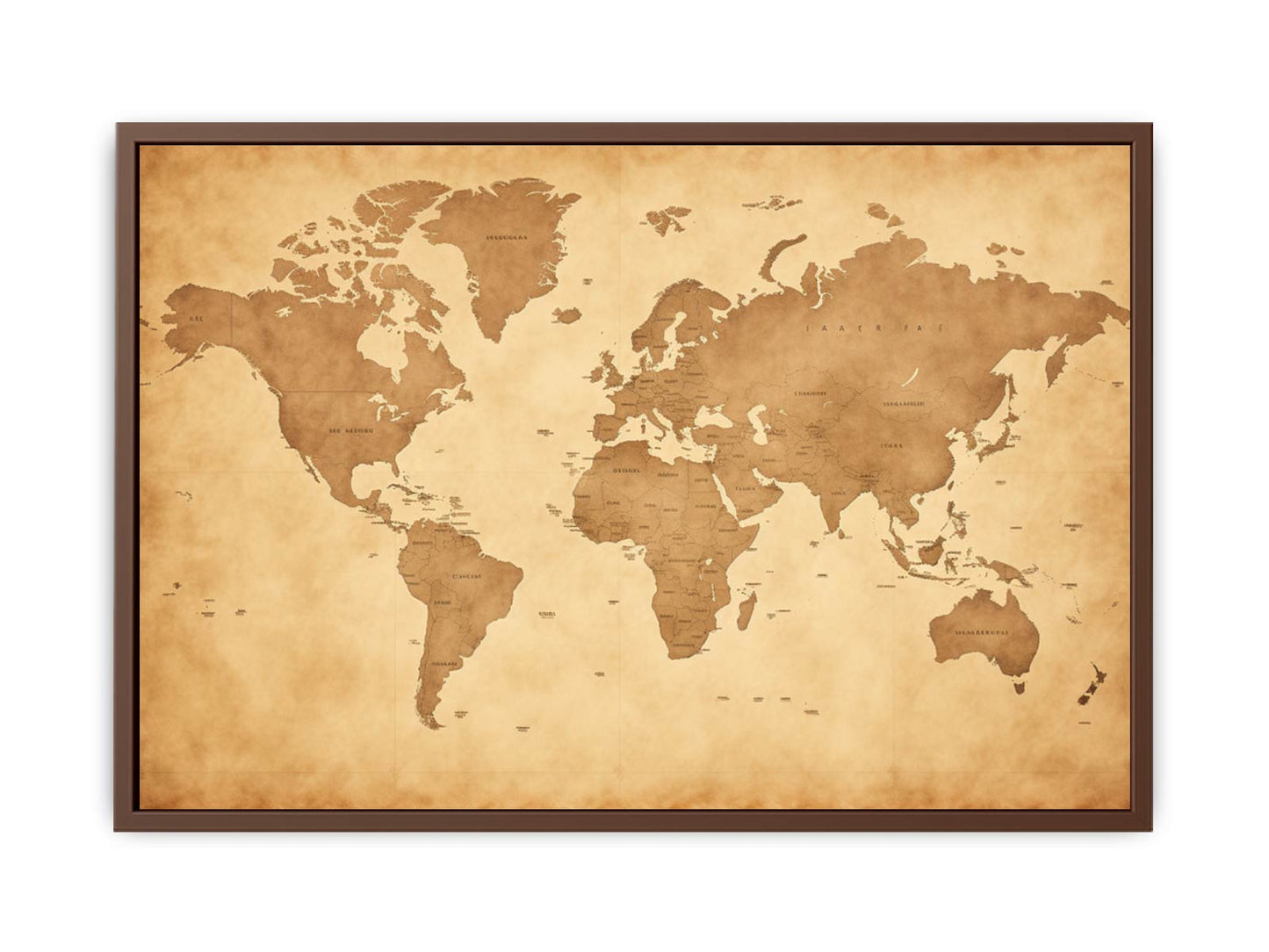 Antique World Map Canvas Art Print