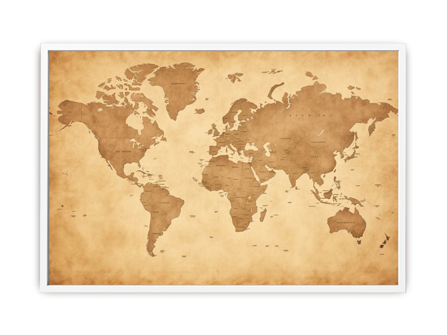 Antique World Map Canvas Art Print