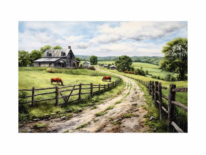 Country Artwork Canvas Art Print