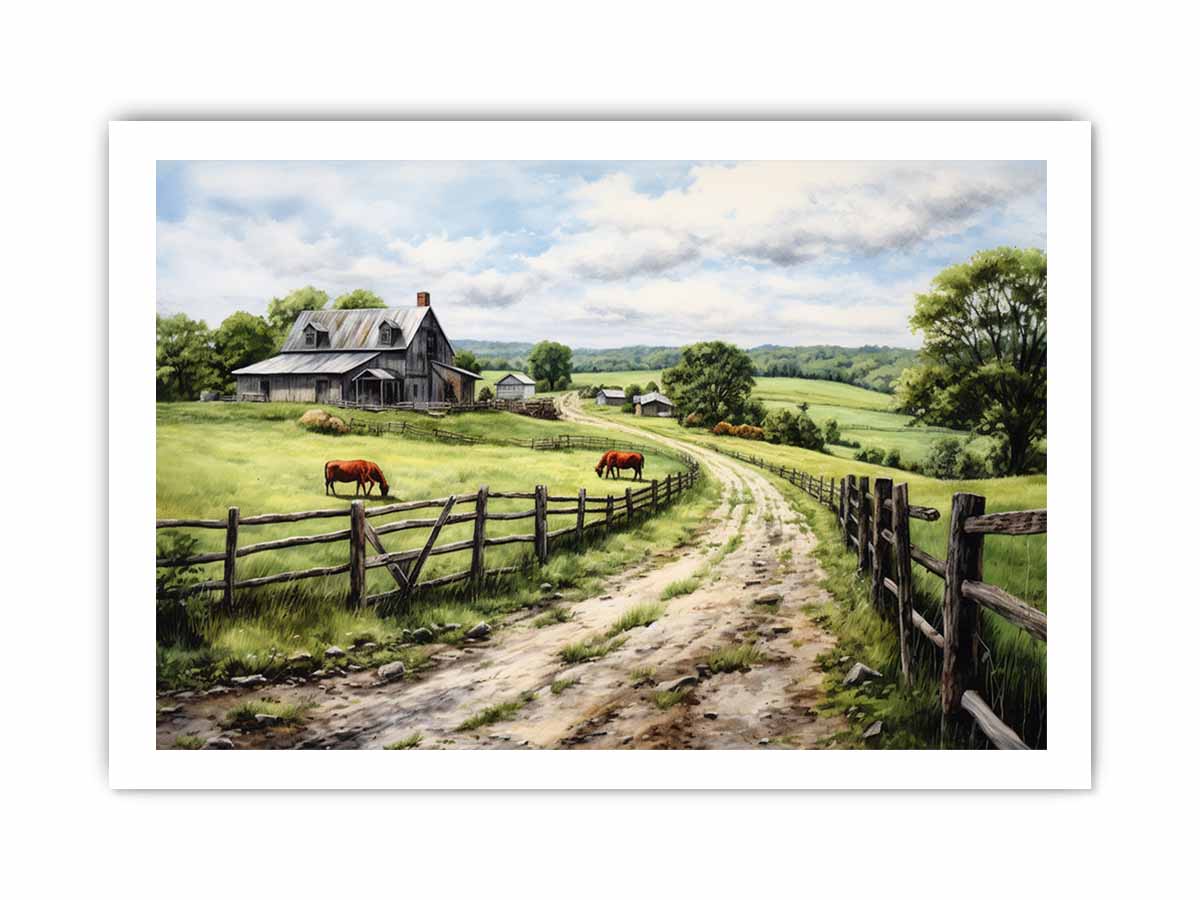Country Artwork Canvas Art Print