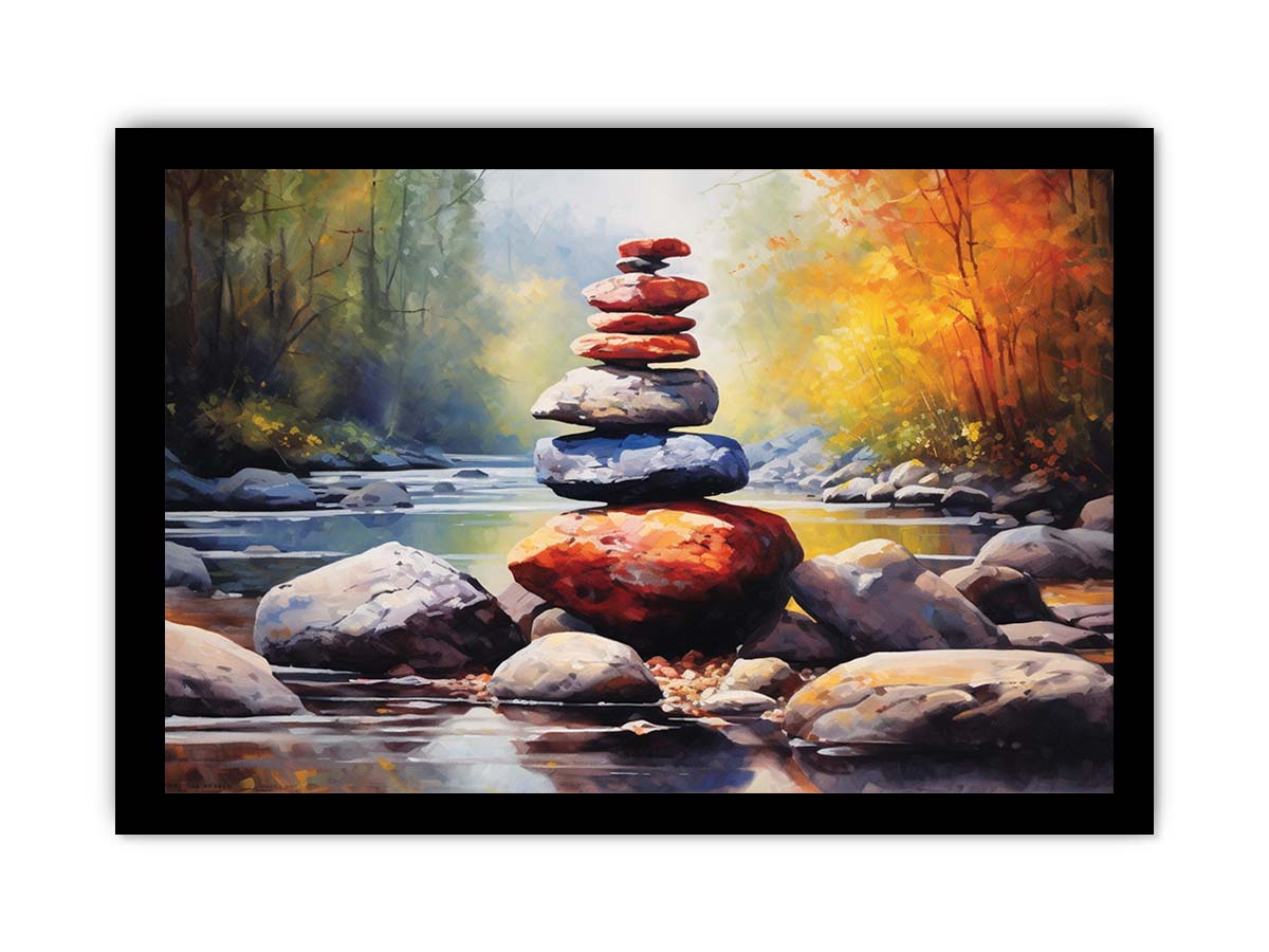 Stacking Stones Canvas Art Print