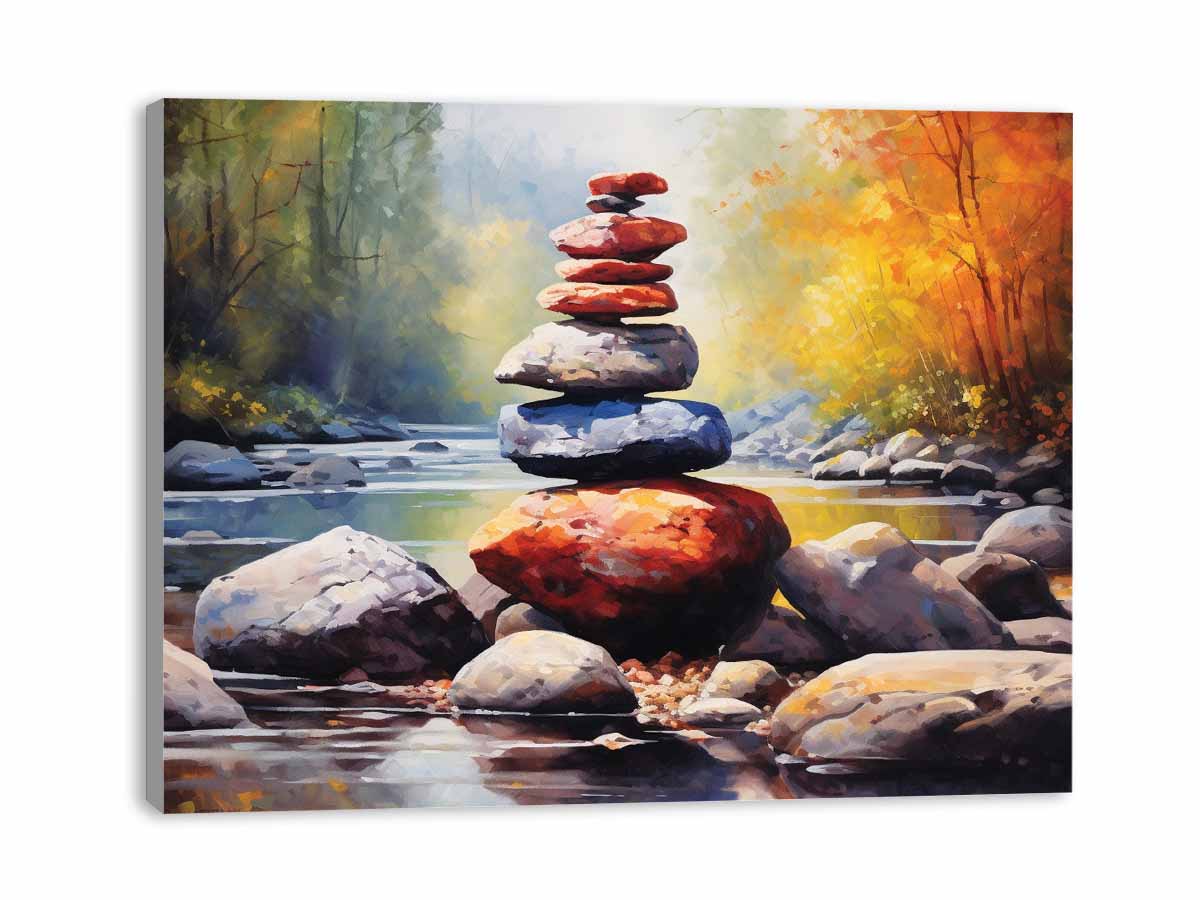 Stacking Stones Canvas Art Print