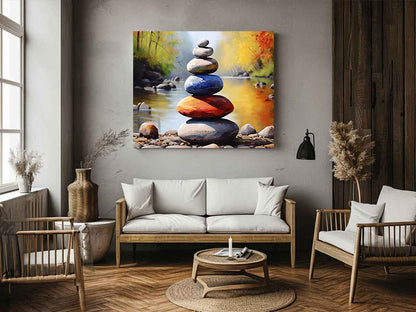 Stacking Stones Canvas Art Print