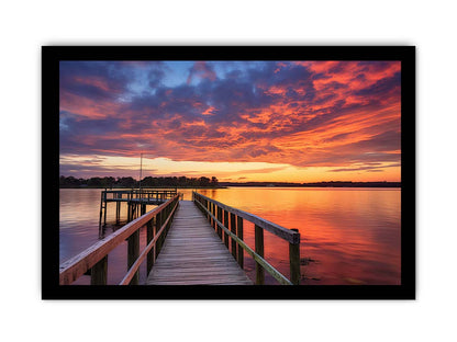 Jetty Sunset Artwork Canvas Art Print