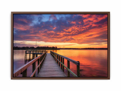 Jetty Sunset Artwork Canvas Art Print