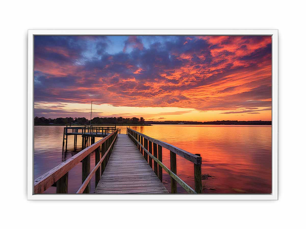 Jetty Sunset Artwork Canvas Art Print